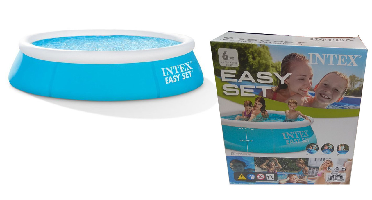 Надувний басейн круглий Intex 28101 Easy Set 183 * 51 см