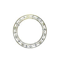 Кована оправа для дзеркала №3 біла/бронза