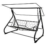 Гойдалка садова "Вілла" (Бязь, Квіти на сірому фоні), фото 2