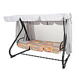 Гойдалка садова "Вілла" (Бязь, Квіти на сірому фоні), фото 5