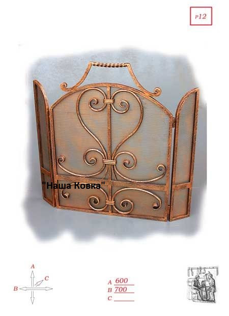 Аксесуар для каміна захисний екран, фото 1