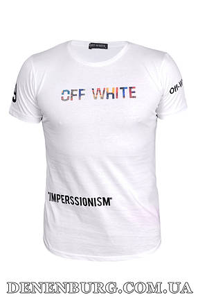 Футболка чоловіча OFF-WHITE 19-5195 біла, фото 2