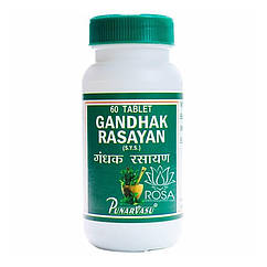 Гандхак Розаяна (Gandhak Rasayan, Punarvasu) очищення шкіри, 60 таблеток