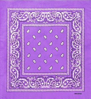 Бандана на голову лілова Бандана класична лілова 1