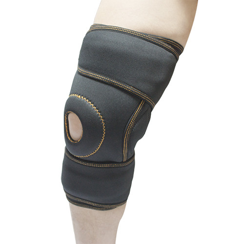 Бандаж колінного суглоба неопреновий з ребрами жорсткості і силіконовим кільцем Alkom 4053, 1,2,3 розмір