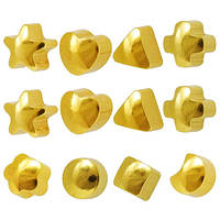 Сережки для проколу вух форми асорті Caflon Gold 12 пар