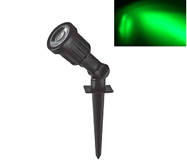 Грунтовий світильник 5Вт зелене свічення IP65 чорний для підсвітки трави Feron SP1402