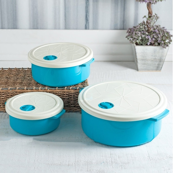 Набір контейнерів BAGER WHITE&BLUE 3 предмети (BG-421 B)
