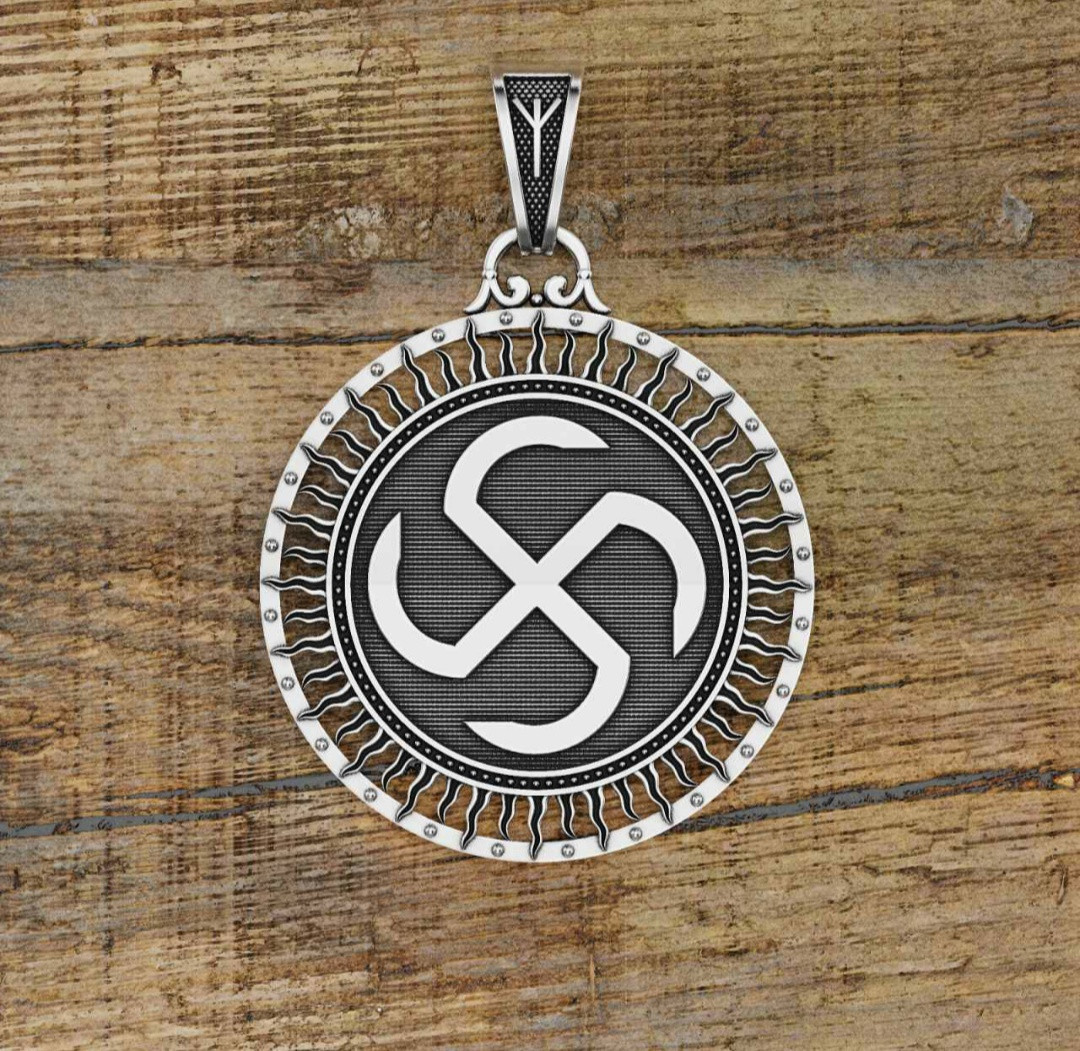 Срібний оберег Яровик і Дерево життя., фото 1