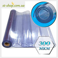 Плівка ПВХ-силікон м'яке скло 1.37м*300 мкм*30 метрів погонів