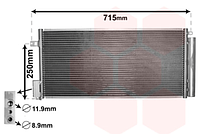 Радиатор кондиционера (z osuszaczem) ALFA ROMEO GIULIETTA, MITO; FIAT BRAVO, BRAVO II, GRANDE PUNTO, PUNTO,