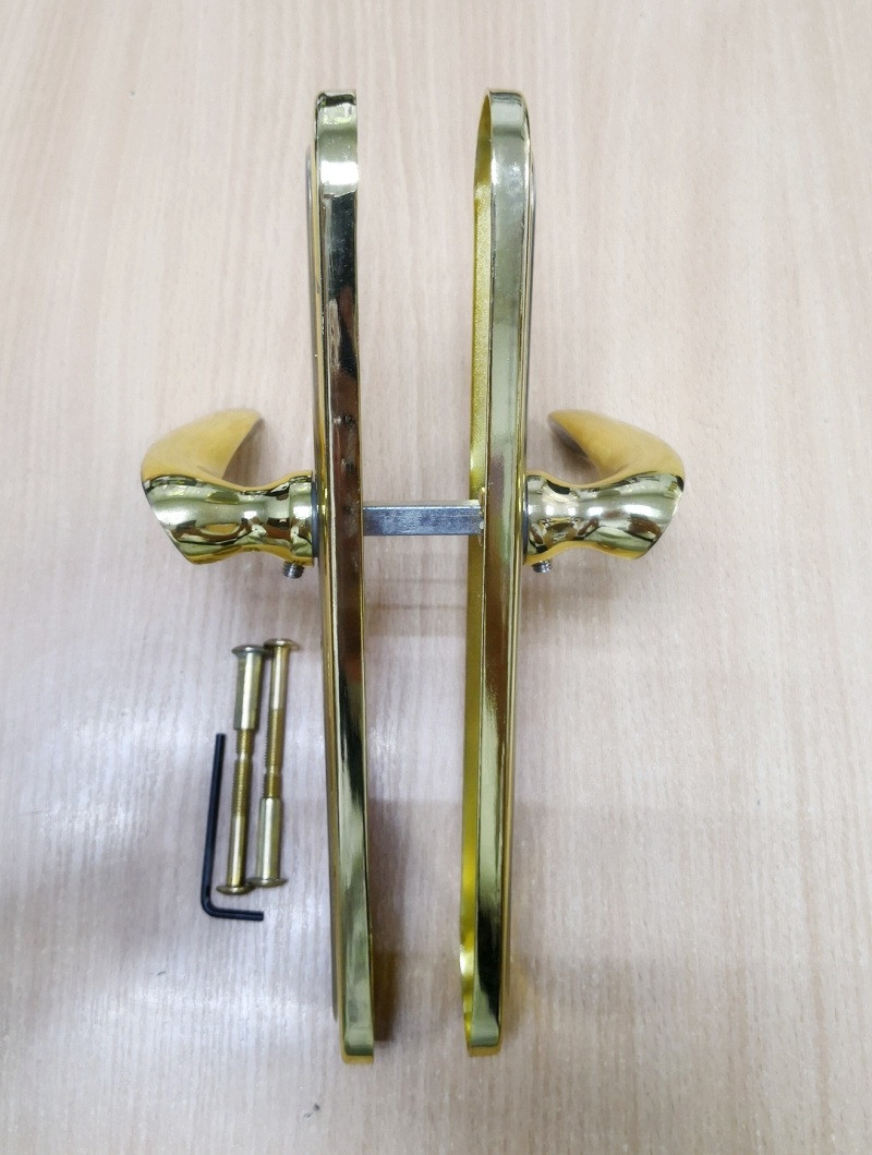 Ручка дверна Imperial BRAVO посилена 423 85 мм SN/GP сатен-золото - фото 2 - id-p993798825