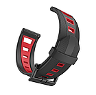 Силіконовий ремінець MiJobs Sport Youth для Xiaomi Amazfit Bip / Lite / 20 мм Чорний / Червоний 1991P, фото 4