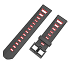 Силіконовий ремінець MiJobs Sport Youth для Xiaomi Amazfit Bip / Lite / 20 мм Чорний / Червоний 1991P, фото 3