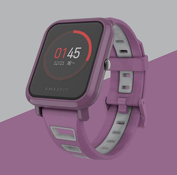 Силіконовий ремінець MiJobs Sport Youth для Xiaomi Amazfit Bip / Lite / 20 мм Фіолетовий / Сірий 1991P