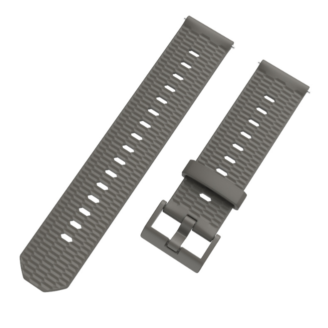 Силіконовий ремінець MiJobs Honeycomb для Xiaomi Amazfit Bip / Lite / 20 мм рифлений Хакі / Сірий 1992P