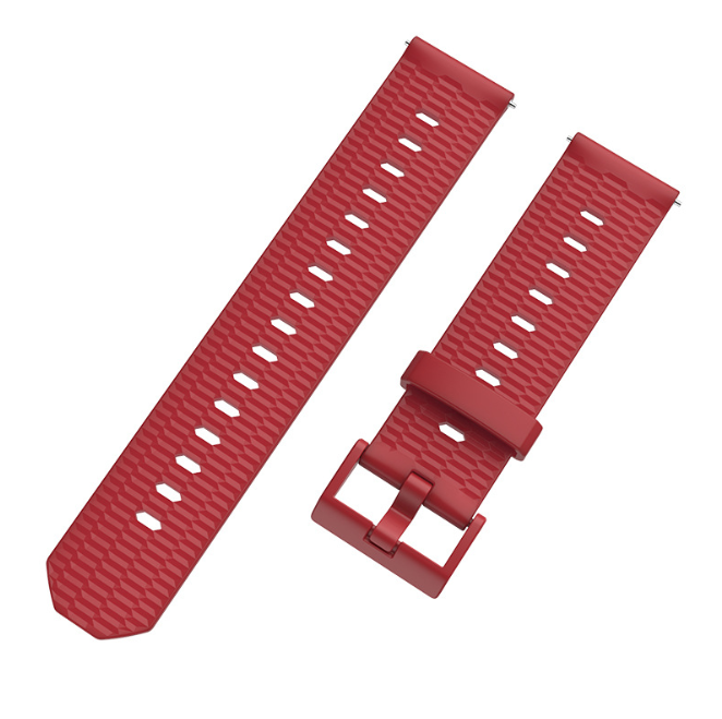 Силіконовий ремінець MiJobs Honeycomb для Xiaomi Amazfit Bip / Lite / 20 мм рифлений Червоний 1992P