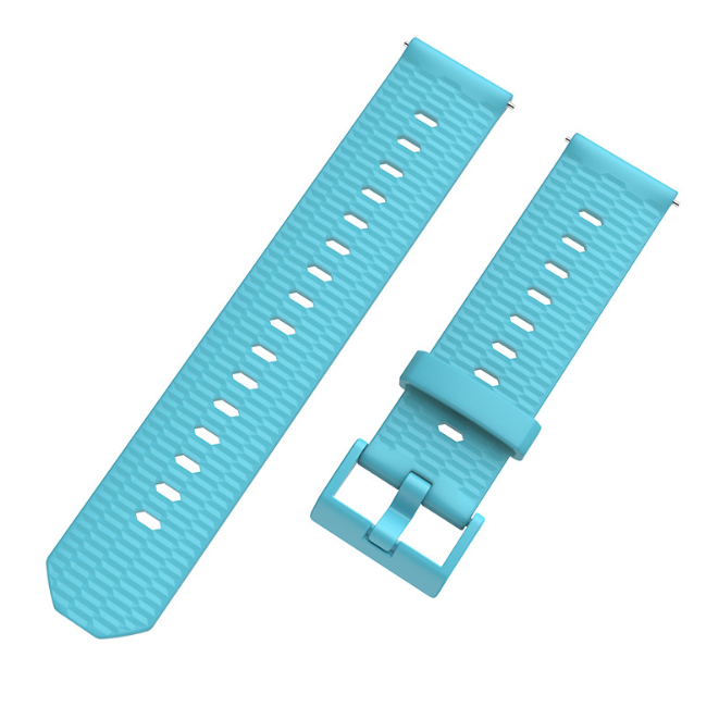 Силіконовий ремінець MiJobs Honeycomb для Xiaomi Amazfit Bip / Lite / 20 мм рифлений Блакитний 1992P, фото 1