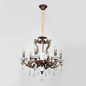 Люстра на ланцюжку класична SD-1648/6B CFG+GPM D590*H630 E14*6