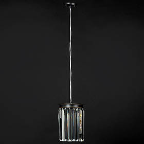 Люстра підвісна плафон кришталевий D200*H260 E27*1