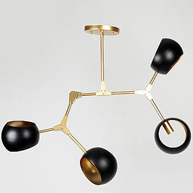 Люстра молекула в стилі лофт на чотири лампи