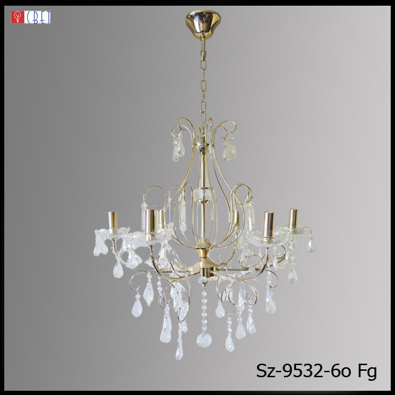 Люстра на ланцюгу класична SZ-9532/6P FG