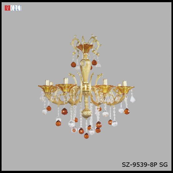 Люстра на ланцюжку класична SZ-9539/8P SG