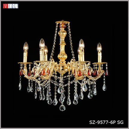 Люстра на ланцюжку класична SZ-9577/6P SG, фото 1