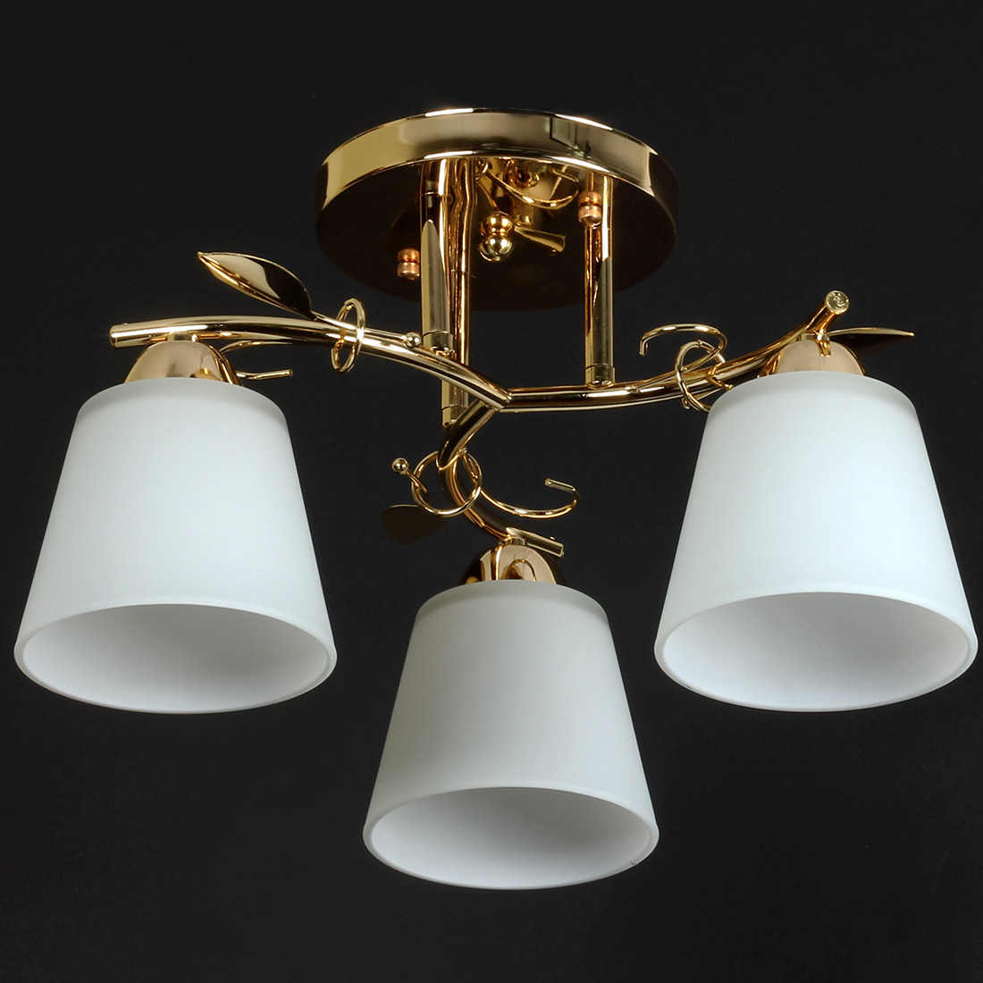 Люстра стельова на три плафони SH-4418/3 FG 400*400*220 E27*3