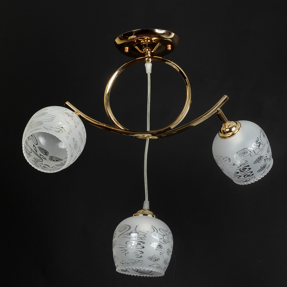 Люстра товщина на три плафони SH-7134/3 FG 650*230 E27*3