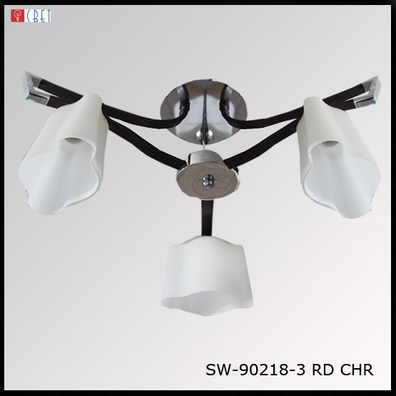 Люстра товщина на три плафони SW-90218/3 RD CHR