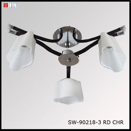 Люстра товщина на три плафони SW-90218/3 RD CHR, фото 1