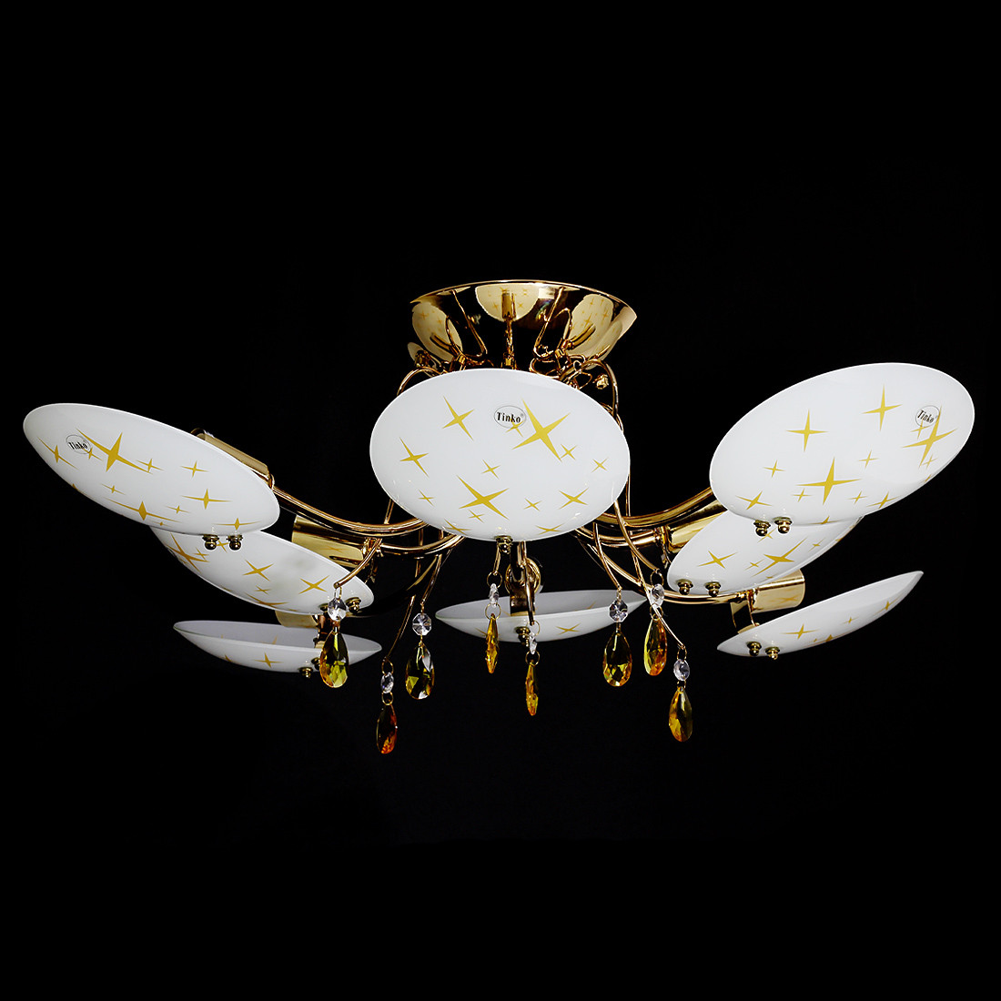 Люстра товщина на вісім плафонів 11548/8H CG WT GOL