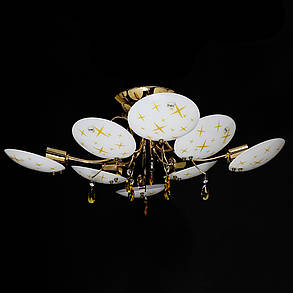 Люстра товщина на вісім плафонів 11548/8H CG WT GOL, фото 3