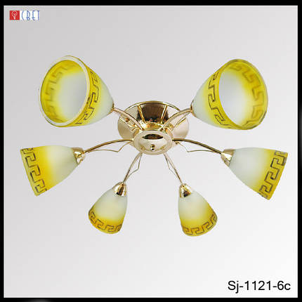 Люстра товщина на шість плафонів SJ-1121/6C FG, фото 1