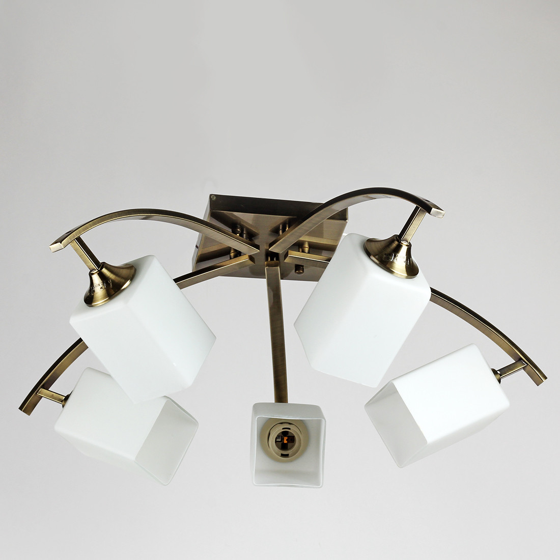 Люстра стельова на шість плафонів SJ-1537/6C AB