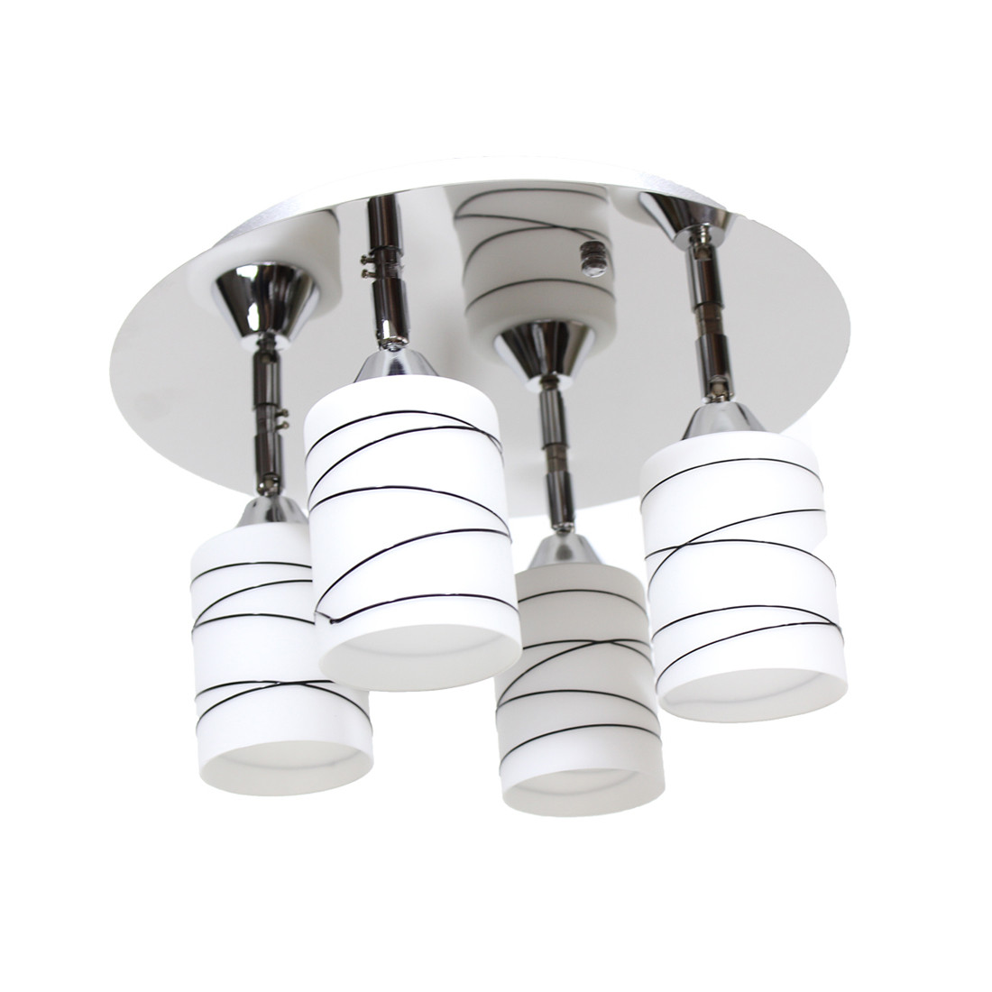 Люстра товщина на чотири плафони SL-1486/4C RC/WT