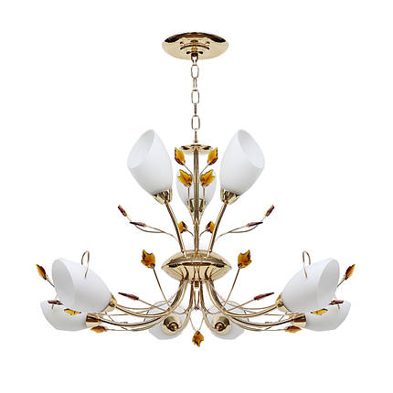 Люстра ланцюгова на дев'ять плафонів SR-0415/9P FG BRZ, фото 1