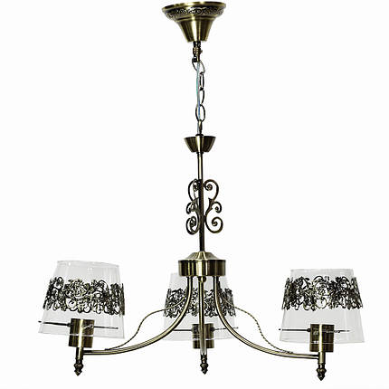 Люстра ланцюгова на три плафони SS-35015/3 AB, фото 1