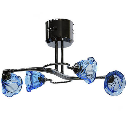 Люстра стельова галогенна 90025/4C CR BL, фото 1