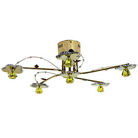 Люстра стельова галогенна SJ-9924/6C CG BRN