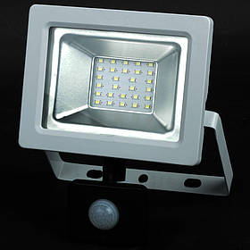 Прожектор світлодіодний 30 Вт здатчиком руху ГАРАНТІЯ 2 РОКИ 30 W SMD LED 6000 K Д/Р WT