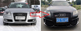Передній бампер Audi A6 C6 2009-2011 р. у стилі RS 