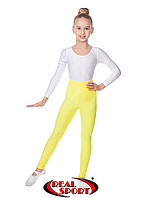 Легінси для гімнастики дитячі жовті GM040032 (еластан, р-р 1-4, зріст 104-152 см)
