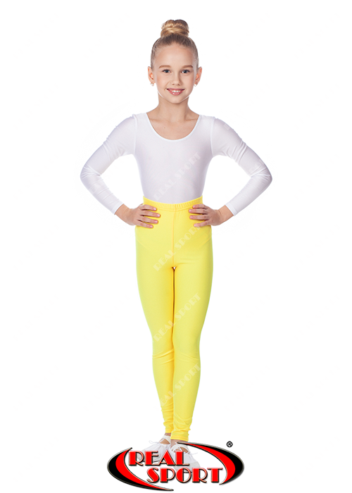 Легінси для художньої гімнастики жовті GM040048 (еластан, р-р S-M, зріст 152-165 см)