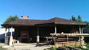 Готовая кровля на беседке