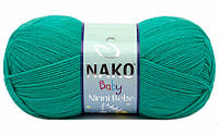 Nako NINNI BEBE (Нинни Бебе) № 4240 изумруд (Пряжа 100% акрил, нитки для вязания)