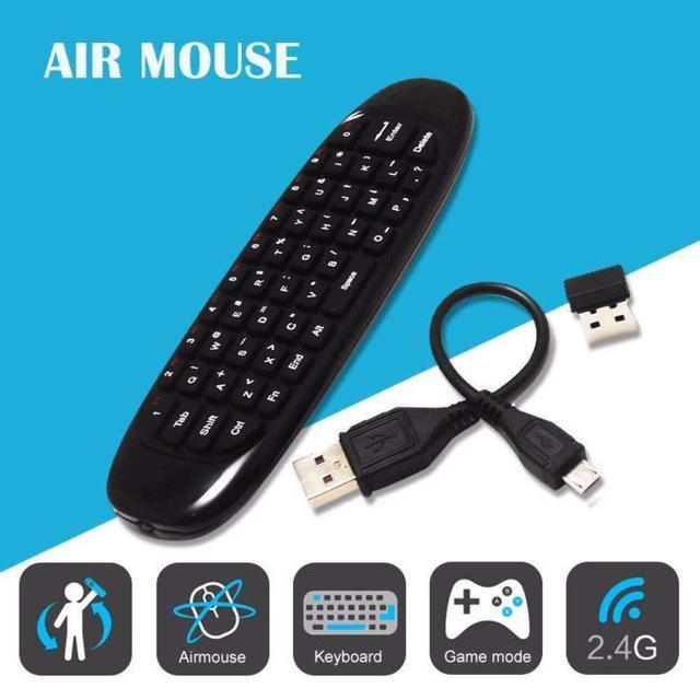 C120 Air mouse бездротовий Пульт ДК аеро миша з гіроскопом для смарт-тв tv box російська клавіатура, фото 1