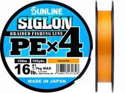 Шнур Sunline Siglon PE х4 300m (оранж.) #1.5/0.209 mm 25lb/11.0 kg