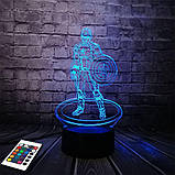 3D світильник з пультом і акумулятором 3D Lamp Капітан Америка (LP-2840), фото 7